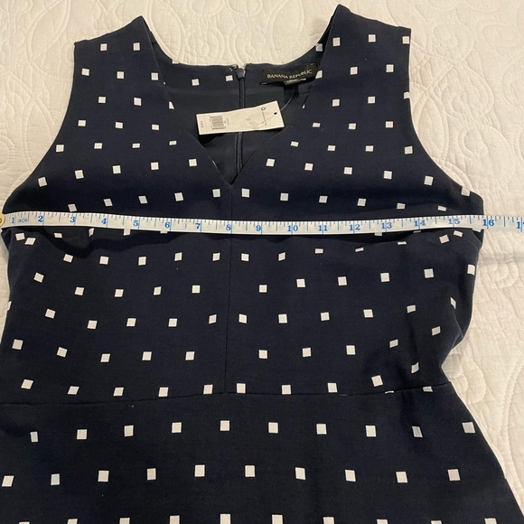Banana Republic Ponte Polka Dot Sheath Dress Size 0 - Picture 5 of 11